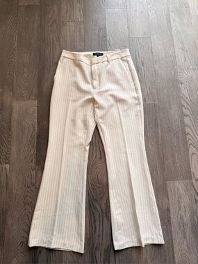 Banana Republic pinstriped off white pants. 6p